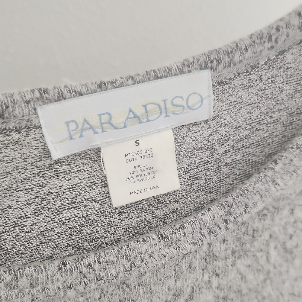 Gray Ruffled Bell Sleeve Sweater - Picture 3 of 4